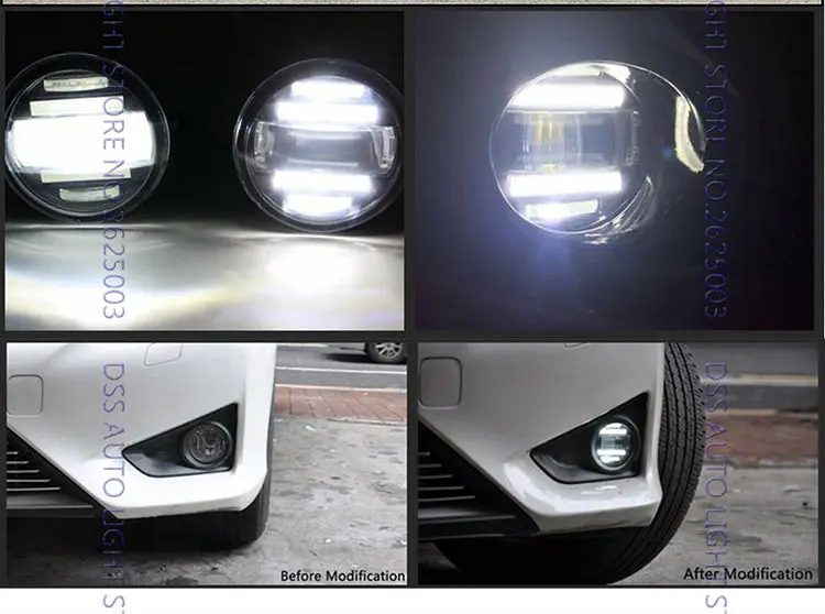 for Nissan Round Yellow White Auto Car Trucks DRL Daytime Fog Light For X-trail TIIDA hatch-back  TIIDA Sedan Murano Livina X-GEAR Sylphy Quest (13)