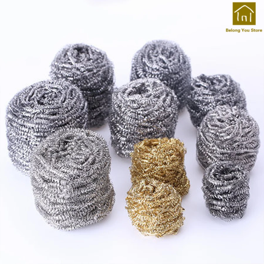 

Useful Kitchen Pot Cleaning Brush Steel Wire Ball Super Home Magic Clean Rub Mutfak Steel Wool Kitchen Accessories tools WKT032