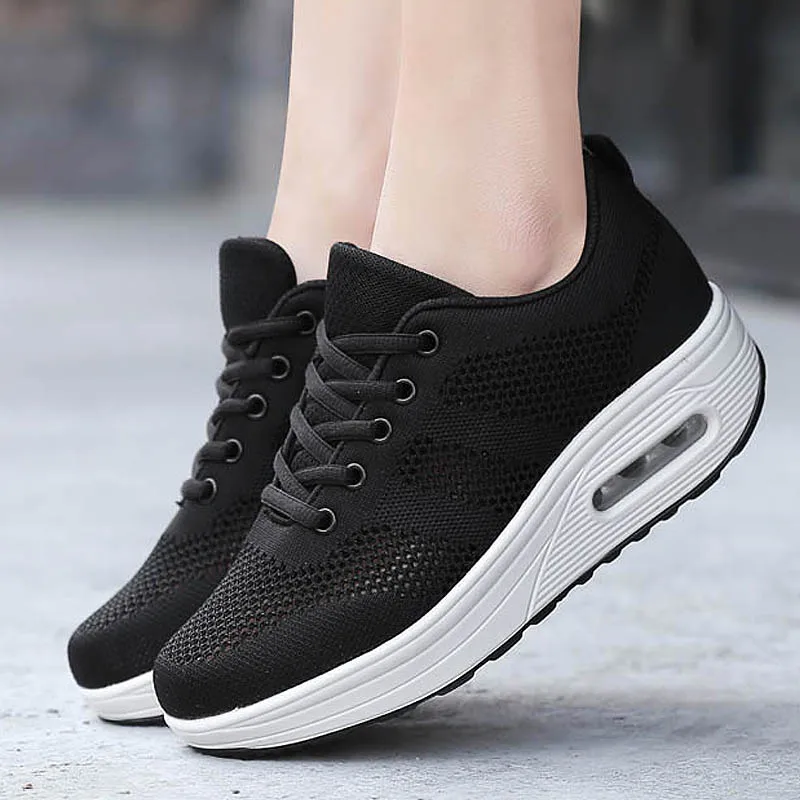 New sport shoes woman air Mesh Women Sport Walking Shape ups shoes ...