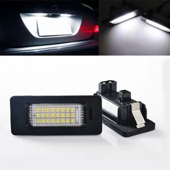 

2Pcs WHITE LED REAR LICENSE PLATE LIGHTS LAMPS ERROR FREE for 5 series E39 E60 E61 F10 F11 F07 License lamp assembly