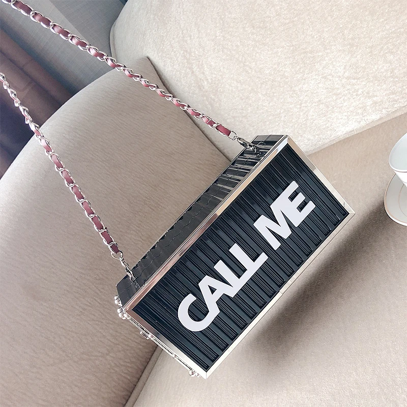 Хорошее качество модная акриловая коробка дизайн с надписью Call Me для вечеринок