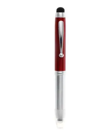 3в1 емкостный сенсорный экран Стилус Шариковая ручка светодиодный фонарик для Ipad Iphone - Цвет: 9A10230-R