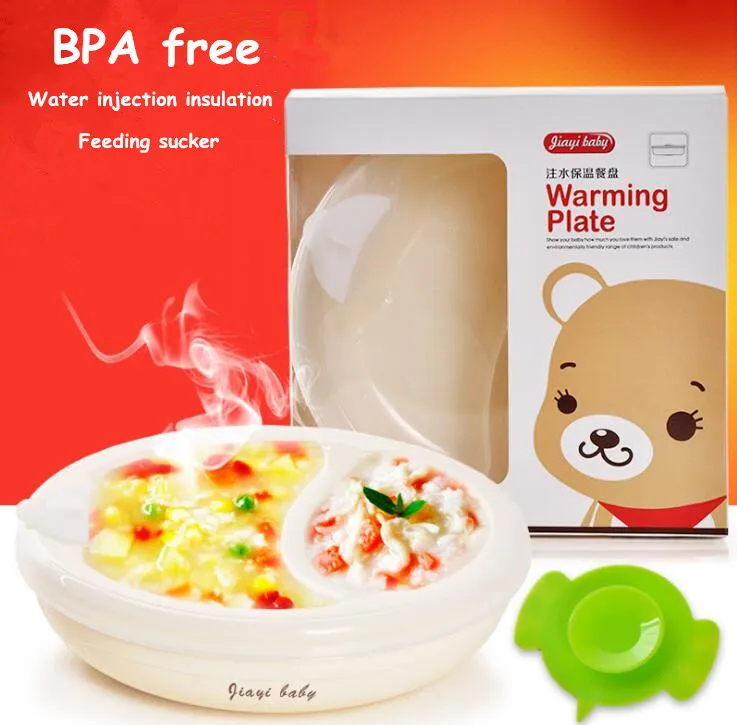 Baby water infusion thermal suction cup bowl baby compartment meal