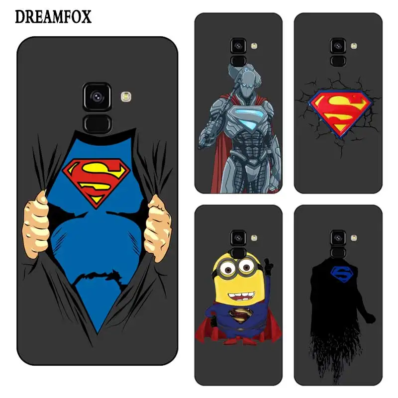 P219 Superman Black Silicone Case Cover For Samsung Galaxy J2 J3 J4 J5 J6 J7 J8 Pro Plus Prime 2018 2017 |