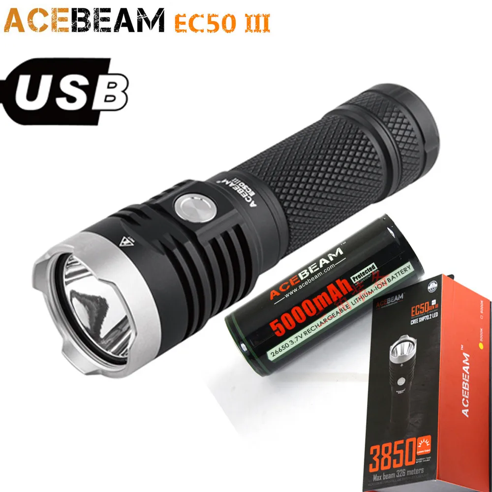 Acebeam EC50 Gen III тактический фонарь CREE XHP70.2 светодиодный Макс 3850 люмен луч расстоянии