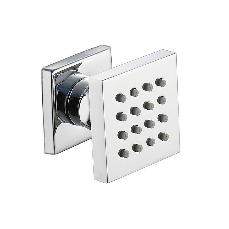 1 PC Shower Massage Body Spray Jet Brass 2 Inch Bathroom Shower Body Jets Rainfall Chrome Sprayer Thickened Decorative Cover