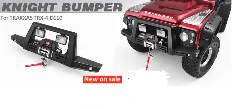 

"cavalier" front kingth bumper with KTRC/lamp optional For Traxxas T4 TRX4 Defender D110 Land Rover Rock crawler 1/10 scale