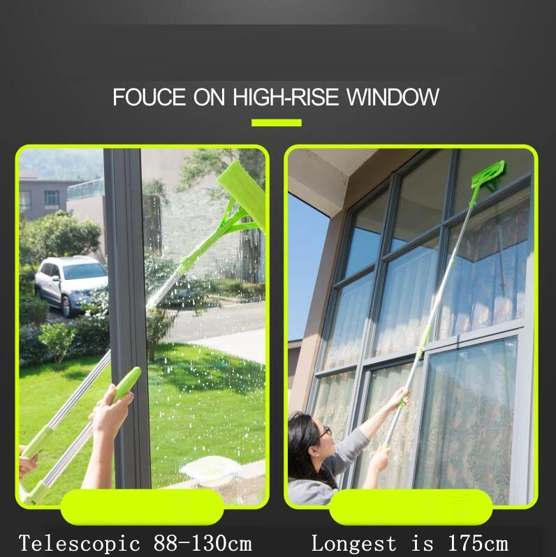 Новая телескопическая высотная для очистки стекла губчатая Швабра Multi Cleaner щетка для мытья окон Пыль щетка легко чистить окна Hobot