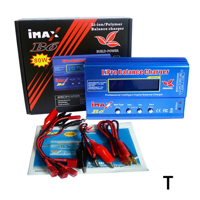 

High quality Imax B6 battery Charger 80W Lipro Balance Charger NiMh Li-ion Ni-Cd Digital RC 12v 6A Power Adapter EU/US Charger