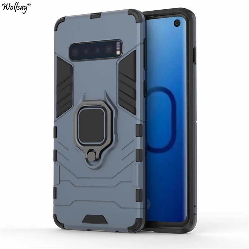 Чехол Wolfsay для Samsung Galaxy S10 автомобильный держатель армированные Чехлы жесткий и