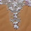 La Belleza New beautiful large piece handmade crystal Rhinestone applique patch accessories  by piece ► Photo 3/6