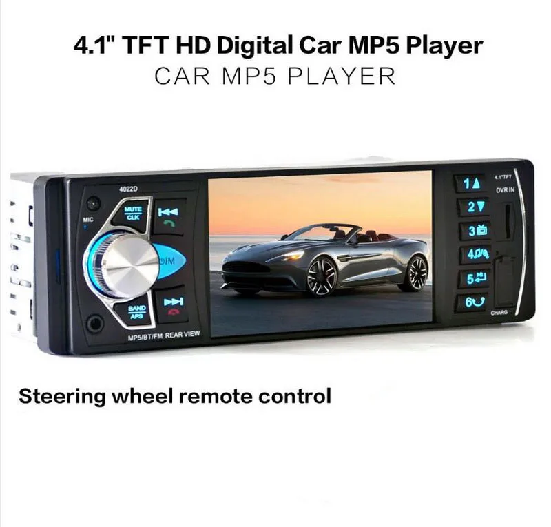 4,1 дюймов HD экран FM TF USB SD RDS Зеркало Ссылка Авторадио 1 DIN автомагнитола стерео Bluetooth Авто ленты MP5 радио кассетный плеер