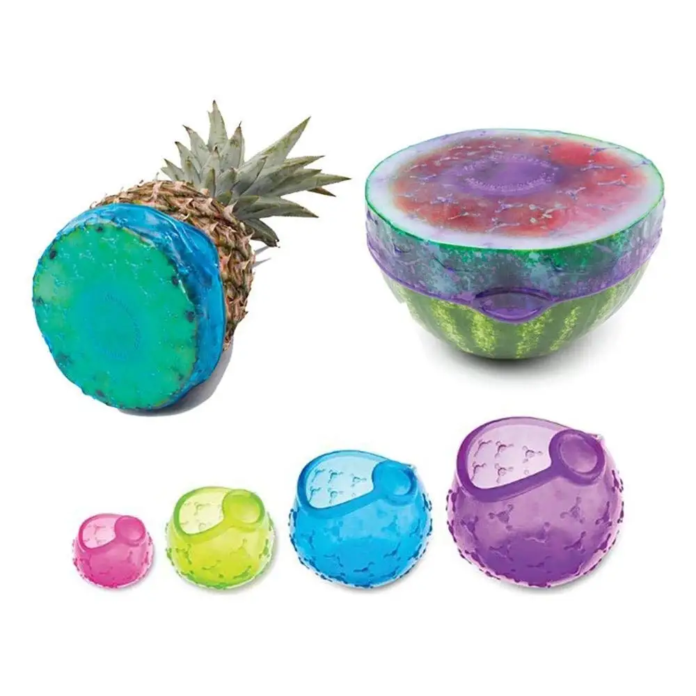 

CoverBlubber Reusable, Stretchable Cold Food Covers and Leftover Wraps for the Refrigerator and Freezer