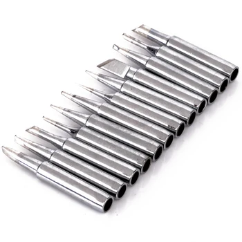 

12Pcs 900M-T Lead Free Soldering Iron Tips Welding Tips 4.3cm Length For 936/937/928 Soldering Station