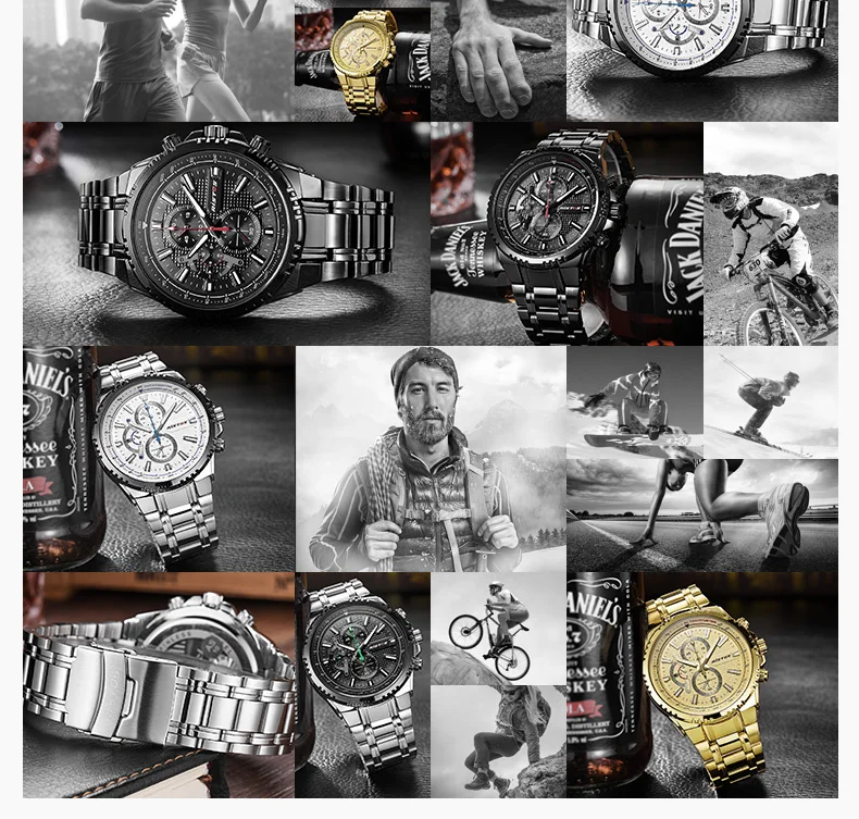 RISTOS военные мужские кварцевые часы из нержавеющей стали Reloj Hombre наручные часы Reloj Masculino Экстремальные Мужские спортивные часы 9323