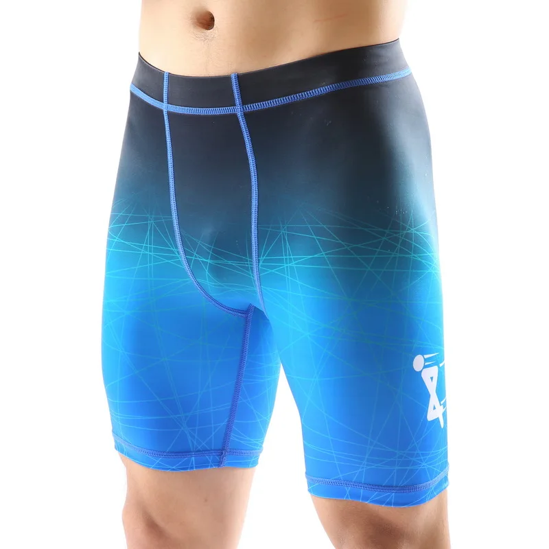 New High Elastic Quick Dry Men's Tight Shorts Homme 2016 Summer Male