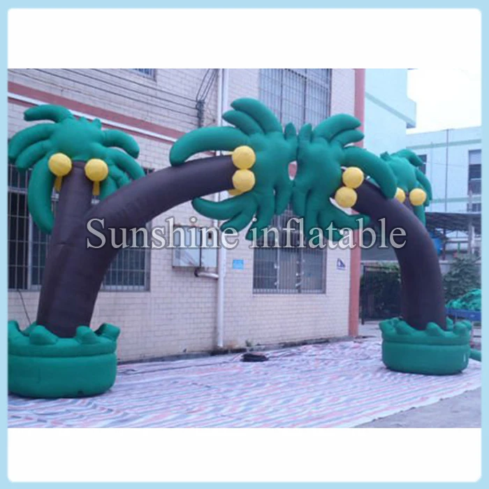 

8m large oxford inflatable coconut palm arch palm tree arch inflatable entrance arch/archway for wedding/party/events