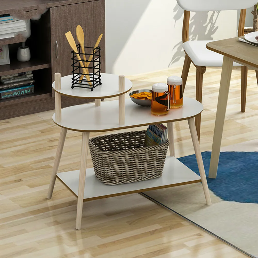 Coffee table Nordic simple modern side corner several three-layer tea table small apartment coffee table solid wood LM01041111