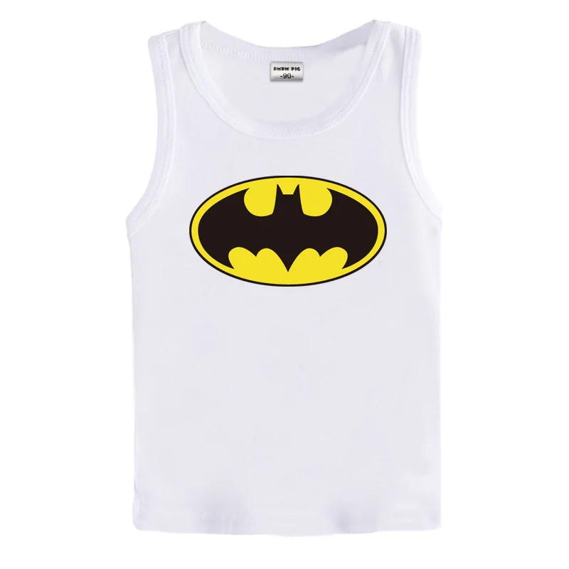 DMDM Pig с рисунком Бэтмена, пижама с рисунком Супермена футболки без рукавов для Одежда для мальчиков и девочек, футболки, детская одежда жилет Размеры на возраст 2, 3, 4, годы детская одежда футболка