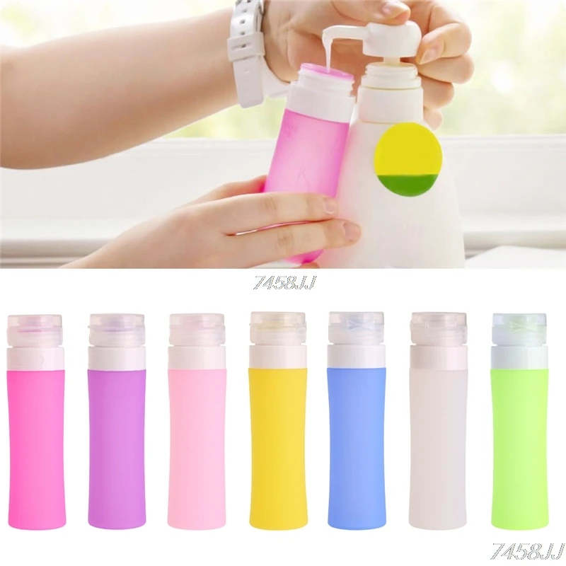 

1PC Portable Refillable Silicone Bottle Traveler Lotion Shampoo Bath Containers 60ML/80ML G03 Drop Ship