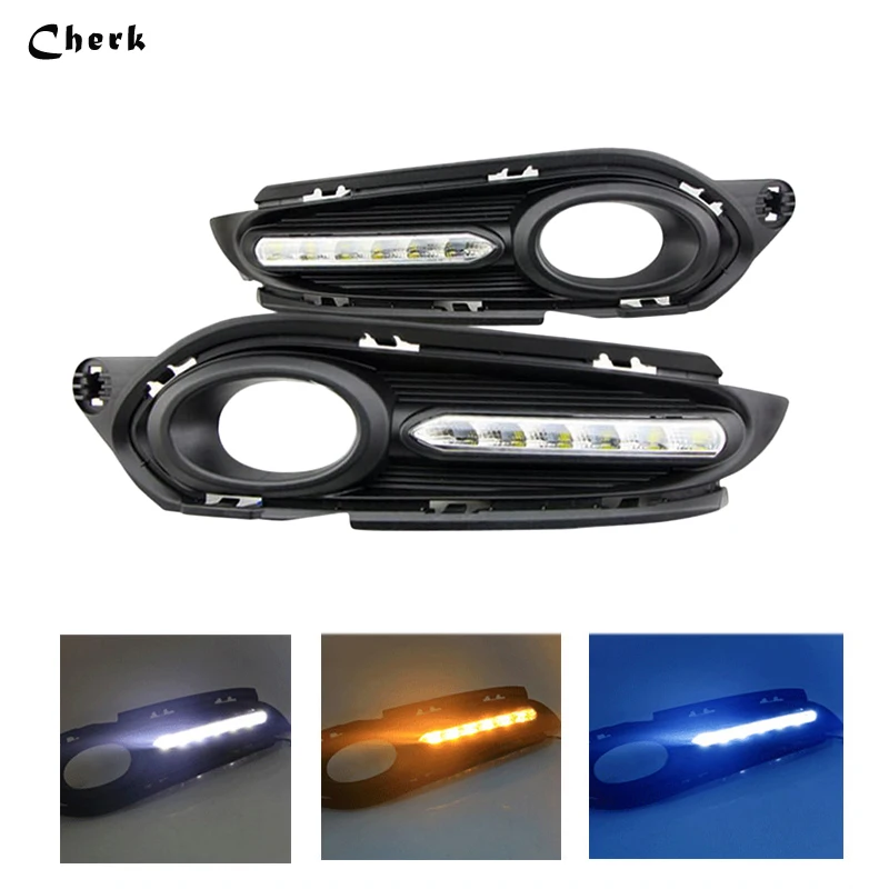 LED DRL Day Light For Honda HRV HR V Vezel 2014 2016 Daytime Running Light Daylight Fog Head