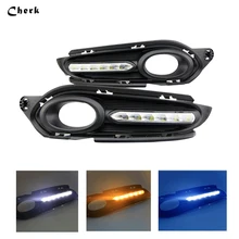 LED DRL Day Light For Honda HRV HR-V Vezel 2014-2016 Daytime Running Light Daylight Fog Head Lamp with Turn Light Function