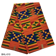 Настоящий Африканский принт, восковая ткань, Анкара, восковая Ткань, хлопок, удобная и хорошего качества для одежды, материал BHL-010