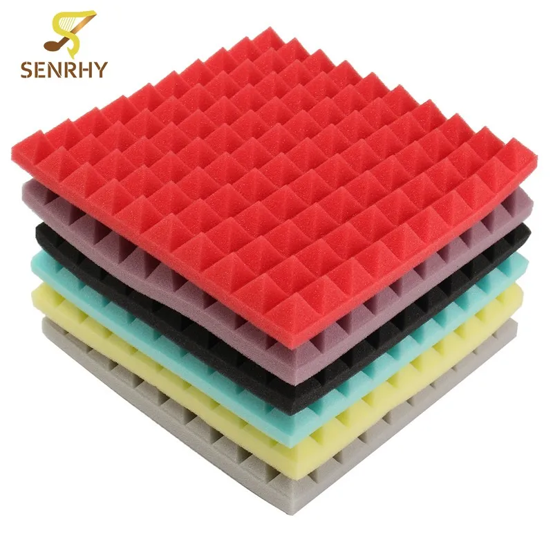 

1pcs 250x250x30mm Acoustic Soundproof Foam Sound Absorption Studio High Density Sponge Foam Musical Instruments Accessories
