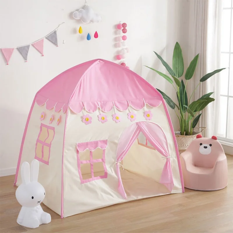 Крытый детский игровой дом принцессы Открытый бабочка цветок складной детский игрушечный замок палатка для подарков на день рождения - Цвет: Butterfly