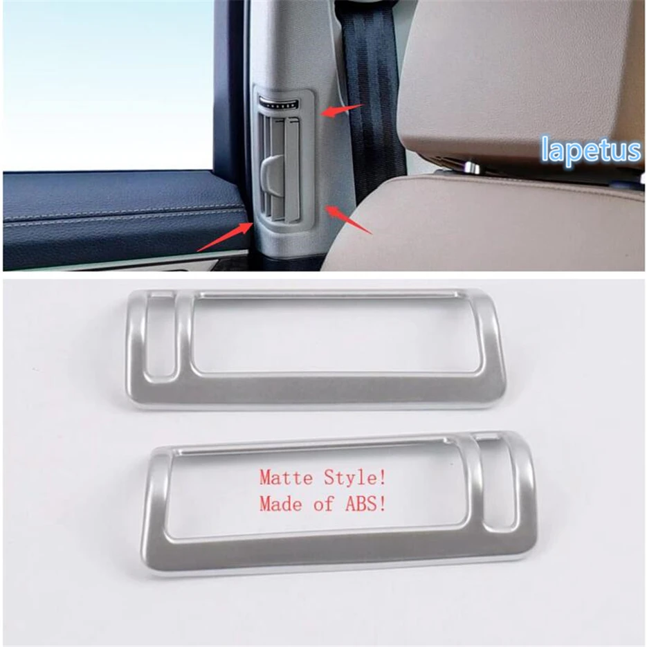 

Lapetus Pillar B Air Conditioning AC Outlet Vent Decoration Frame Cover Trim ABS Fit For Audi A6 C8 2019 Matte Carbon Fiber Look
