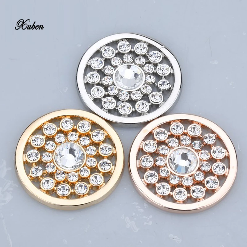 33mm coin disc interchangeable in pendant rose gold for gift | Украшения и аксессуары