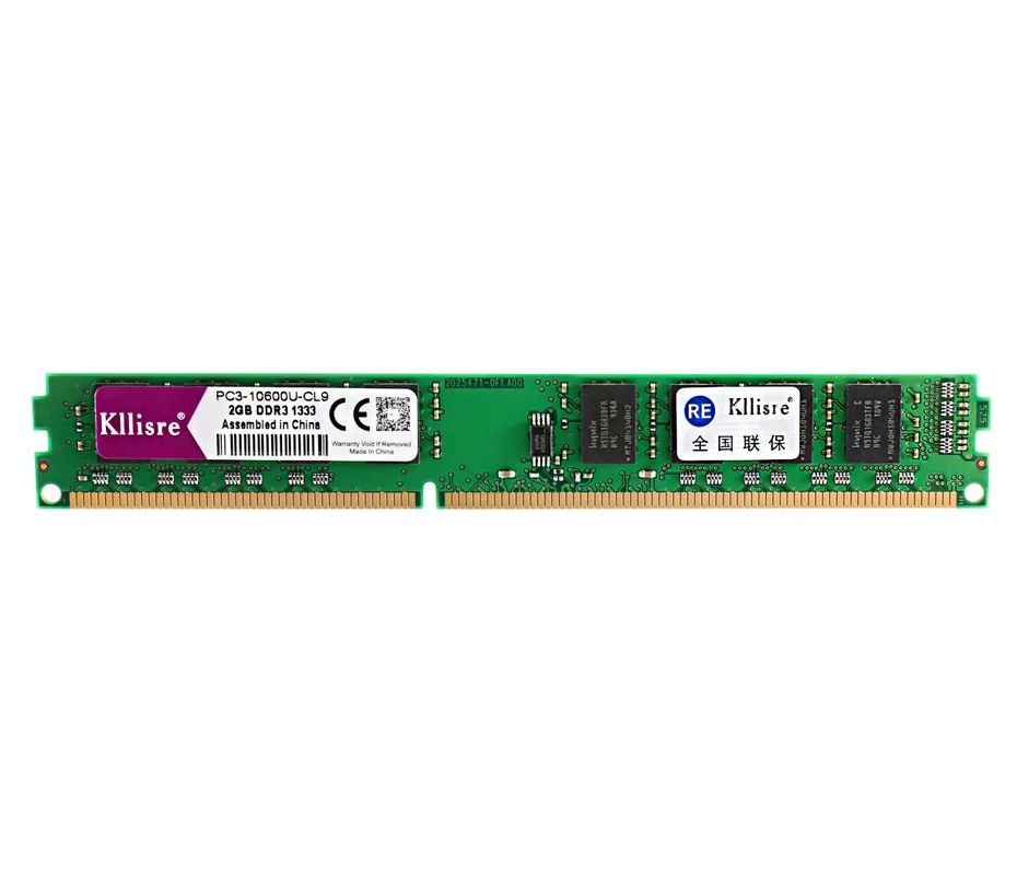 Kllisre DDR3 2 Гб 1333 МГц PC3-10600U для рабочего стола оперативной памяти