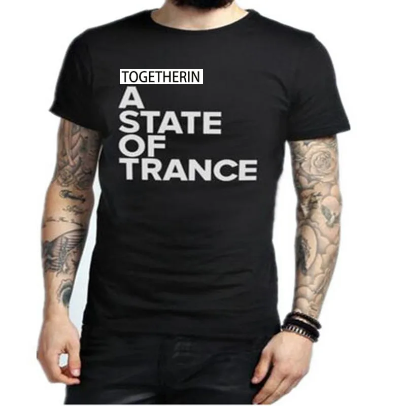 2017 Armin Van Buuren Together In A State of Trance Письмо печать Футболки Популярная Музыка DJ Футболка