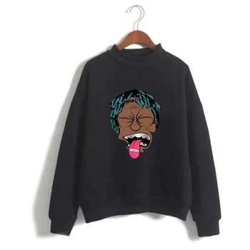 

New LIL UZI VERT Autumn Turtleneck Sweatshirt DJ Rapper Women Oversize Funny Print Sweatshirt Hoodies Women Clothes 4XL