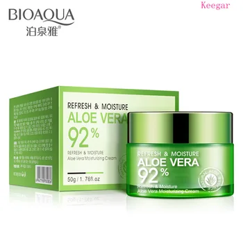 

Bioauqa Aloe Vera Skin facial Cream with Rich Aloe Repair Soothing Moisturizer Gel Essence Hyaluronic Acid Face Creams Skin Care