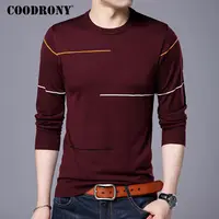 COODRONY кашемировый шерстяной свитер Мужская брендовая одежда 2018 Осень Зима Новое поступление тонкие теплые свитера с круглым вырезом пуловер Мужской Топ 7137