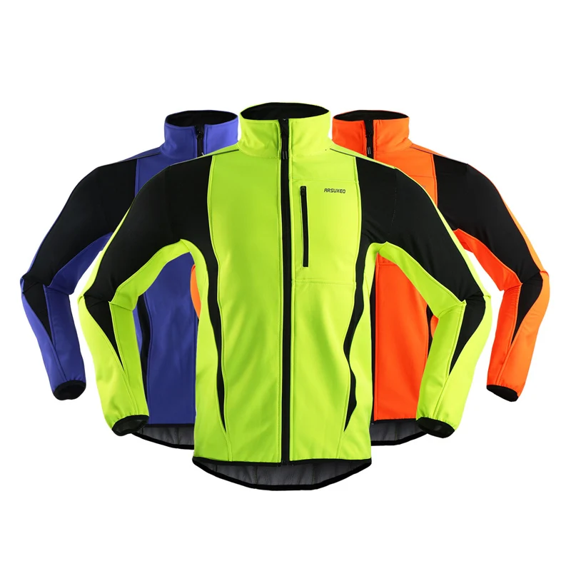 

Windproof Waterproof Thermal Cycling Jacket Winter Warm Up Bicycle Clothing Soft Shell Coat