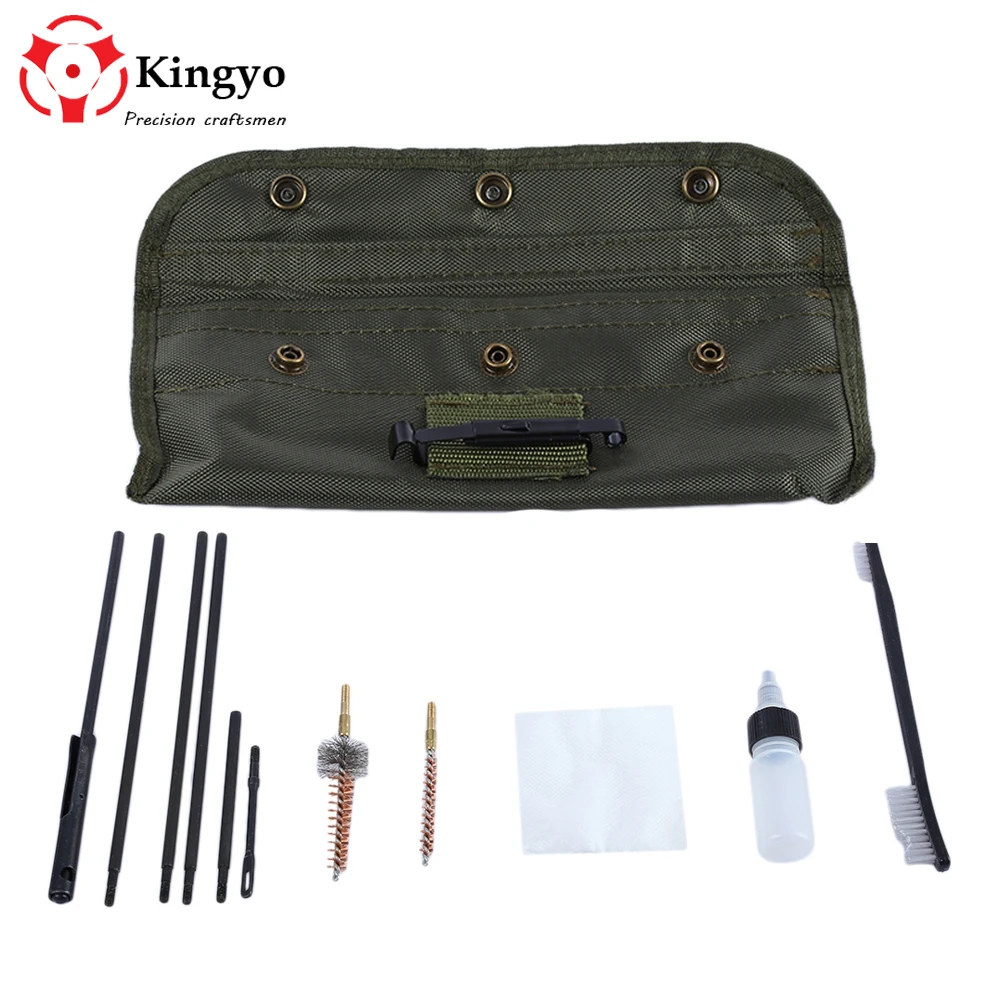 New Arrival 10 Piece .22 22LR .223 556 Rifle Gun Cleaning Kit Set Cleaning Rod Nylon Brush
