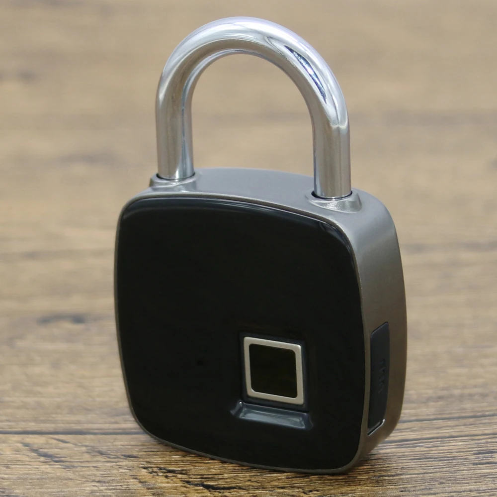 

USB Rechargeable Smart Keyless Fingerprint Lock IP65 Waterproof Anti-Theft Security Padlock Door Luggage Case Lock Door Opener