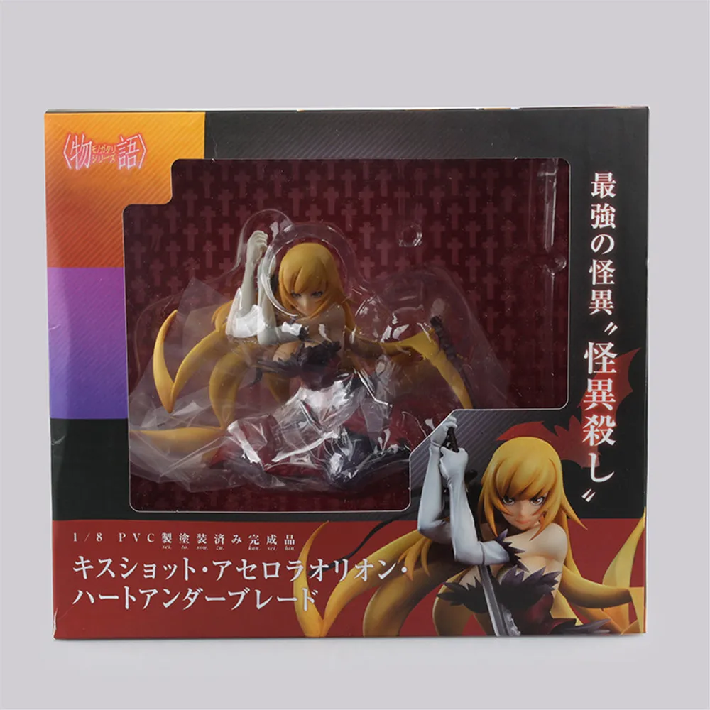 Monogatari Nisemonogatari Oshino Shinobu аниме фигурка с оружием Ver. ПВХ аниме секс кукла подарок Детская экшн кукла модель горячие игрушки PM - Цвет: With box