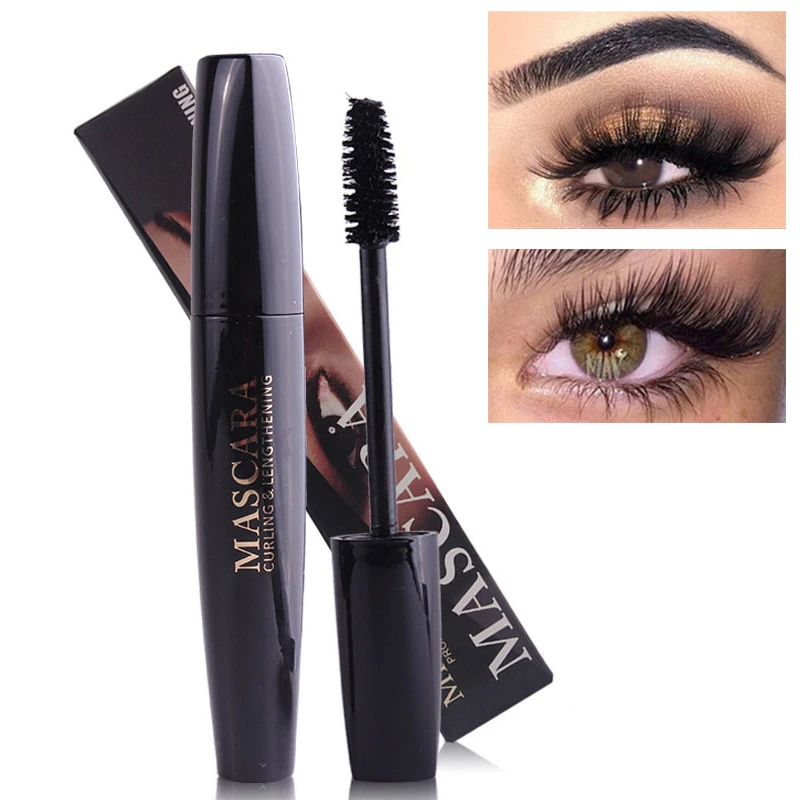 

4D Silk Fiber Lash Mascara Waterproof Long Lasting Mascara for Eyelash Extension Black Thick Lengthening Eye Lashes Cosmetics