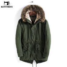 KENNTRICE мужские пальто Верхняя одежда мужские парки Зимняя длинная куртка толстые с капюшоном тонкие пальто размер M-4XL