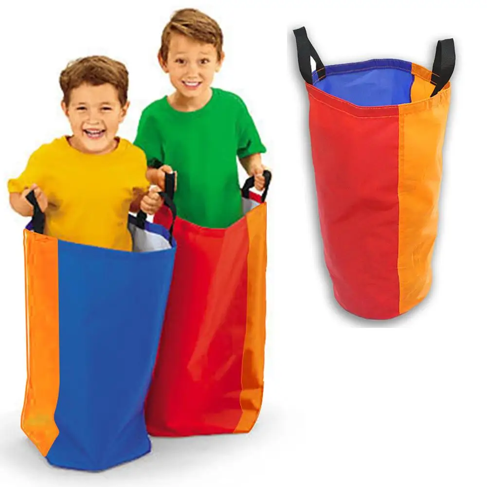 Цветной блокирующий мешок для прыжков дети взрослые Семья мешок гоночные игры дети взрослые на открытом воздухе тренировка баланса игрушка активность гоночный мешок