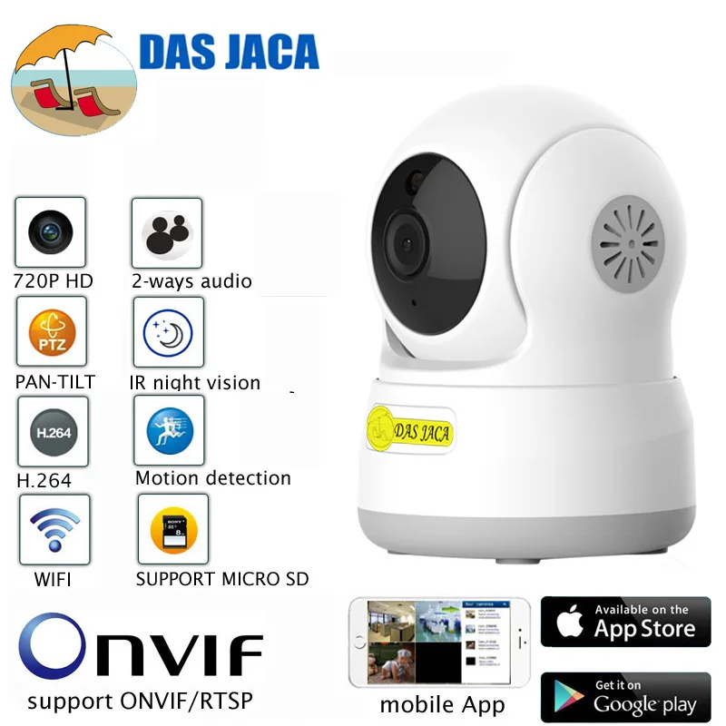 Ip-камера 720p 1.0mp full hd wifi камера инфракрасного ночного видения cctv видеонаблюдения p2p