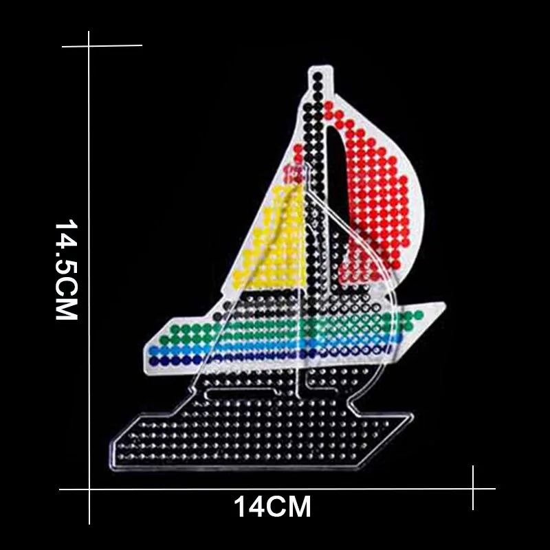 Головоломки Pegboards узоры шаблоны& гладильная бумага& Белый пластиковый пинцет для 5 мм бусины Хама 3D головоломки игрушки для детей - Цвет: Template with card