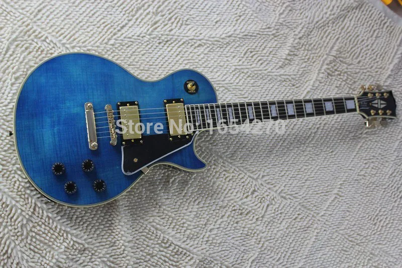 

Free Shipping Hot Sale Les Custom Sunburst Supreme Electric Guitar Golden Hardware 150810-1
