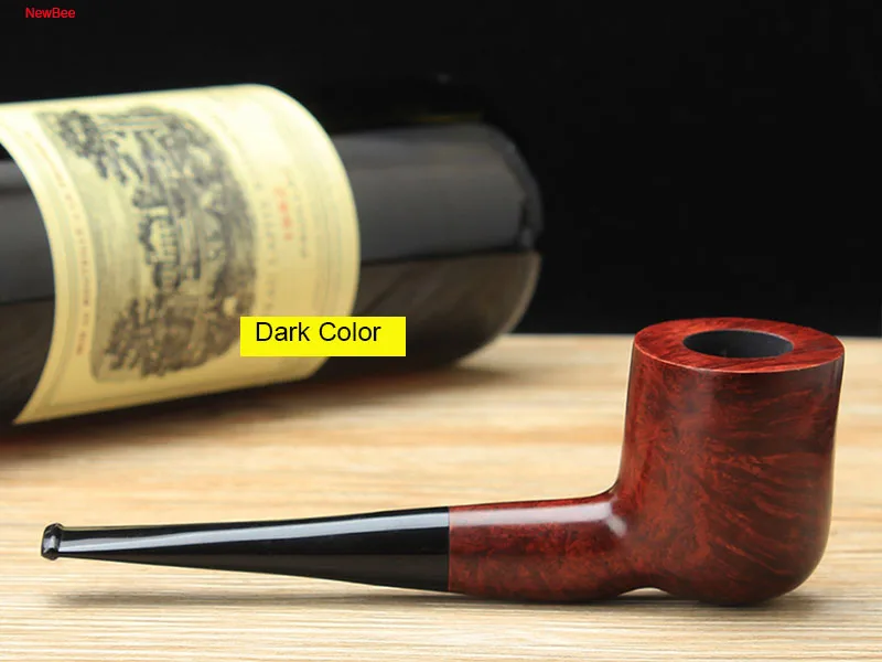 ft4 Free 10 Smoking Tools Kit Briar Wood Tobacco Pipe 9mm Acrylic Straight Type Mouthpiece 147mm Length Smoking Pipe + Free 10 Smoking Tools Kit