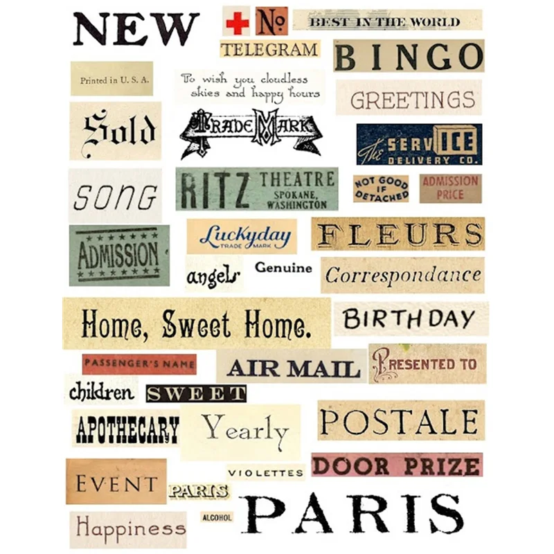 

2 pcs/lot Greeting Word Label DIY Stationery Paper Sticker Post It Small Paris Travel Label Stickers Planner Decoration