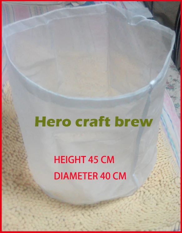 Home Brew Filter Bag Height 45cm Diameter 40cm Brouwen Reusable For HomeBrew Mash Tun Hop Wine
