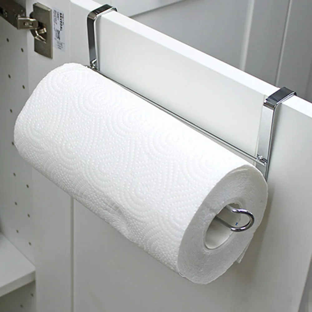 Tissue Holder Hanging Bathroom Toilet Roll Paper Holder Rack Kitchen Cabinet Door Hook Holder Organizer Rack